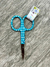 blue polka dot scissors