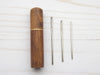 wooden darning needles & case