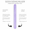 sock sizing & bracelet ruler