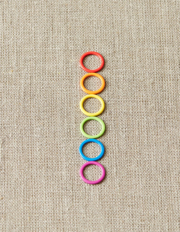 colorful ring stitch markers