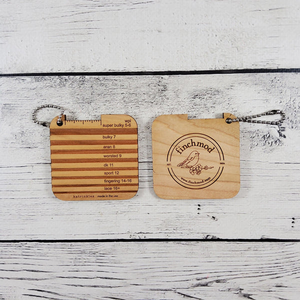 finchmod - wpi yarn gauge with lines mini tool